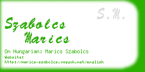 szabolcs marics business card